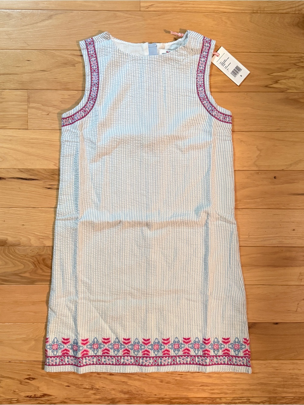 NWT Vineyard Vines Kids Seersucker Shift Dress Size 8
